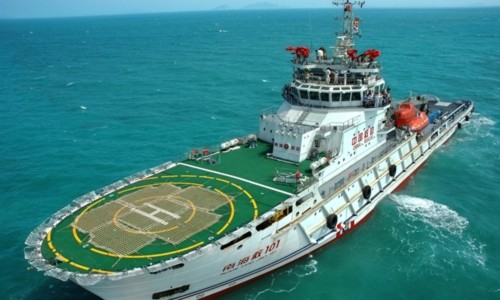 Nam Hải Cứu 101 được coi là tàu cứu hộ hiện đại nhất của Trung Quốc hiện nay. Ảnh: Sohu.