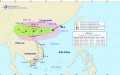 Vị trí và đường đi của bão số 3. Ảnh Trung tâm Dự báo Khí tượng Thủy văn
