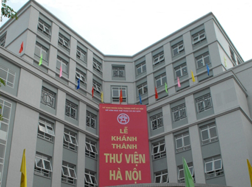 Thư viện Hà Nội 9 tầng mô phỏng hình ảnh trang sách mở, tổng diện tích sàn trên 6.000 m2. Ảnh vnexpress.net
