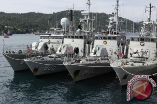 Các tàu chiến của hải quân Indonesia. Ảnh: