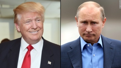 Tổng thống Mỹ đắc cử Donald Trump và Tổng thống Nga Vladimir Putin. Ảnh: CNN