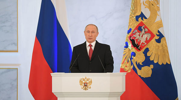 Tổng thống Nga Vladimir Putin đọc thông điệp liên bang vào lúc 12h trưa 1/12 theo giờ Moscow tại Điện Kremlin.