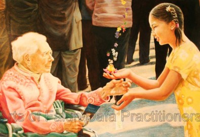 Tranh sơn dầu “Món quà” của Kathleen Gillis (chanhkien.org)