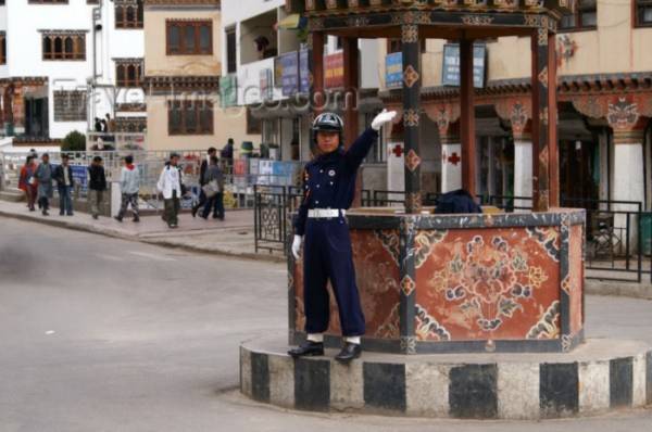 Ở Bhutan không có hệ thống đèn giao thông