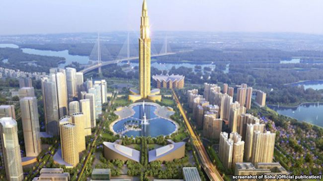 Hình ảnh đồ họa thành phố thông minh Nhật Tân-Nội Bài sẽ được xây dựng ở Hà Nội. Ảnh soha.vn