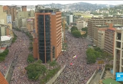 biểu tình tại Venezuela. Ảnh youtube
