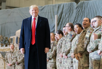 Tổng thống Trump thăm binh sỹ Mỹ tại Afghanistan ngày 28/11/2019. (Ảnh: White House)