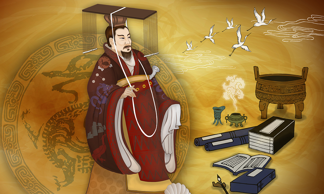 Hán Vũ Đế cho ban hành “Luân đài chiếu” để công khai nhận lỗi với thần dân. (Tranh Dữu Tử - Epoch Times)